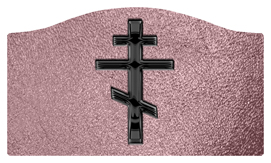 DASHELL-519-BK-SH-OR Black Orthodox Cross Shimmer Orchid Background
